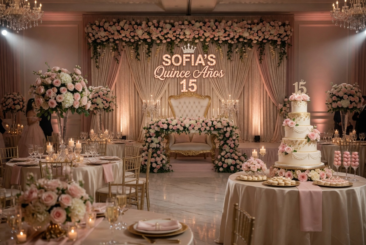 Custom quinceañera favors and decorations made in Miami