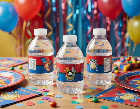 Custom Water Bottle Labels Personalized Birthday Favors photo 2